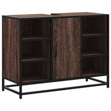 vidaXL barna tölgy szerelt fa fürdőszobai mosdószekrény 80x33x60 cm (849293) fürdőszoba bútor