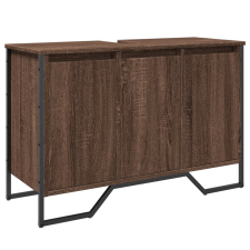 vidaXL barna tölgy szerelt fa fürdőszobai mosdószekrény 91x35x60 cm (848663) fürdőszoba bútor