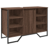 vidaXL barna tölgy szerelt fa fürdőszobai mosdószekrény 91x35x60 cm (848668)
