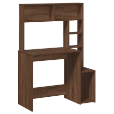 vidaXL barna tölgy szerelt fa íróasztal polcokkal 100x45x140 cm (860442) íróasztal