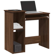 vidaXL barna tölgy szerelt fa íróasztal polcokkal 84x40x78 cm íróasztal