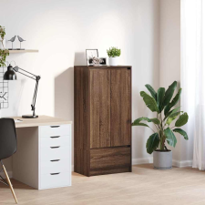 vidaXL barna tölgy szerelt fa szekrény fiókkal 55,5x34x119,5 cm bútor