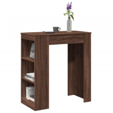 vidaXL barna tölgy szerelt fa tárolórekeszes bárasztal 95x47x103,5 cm bútor