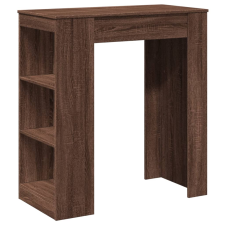 vidaXL barna tölgy szerelt fa tárolórekeszes bárasztal 95x47x103,5 cm (854388) bútor