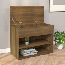 vidaXL barna tölgy színű cipőtároló pad 60x30x45 cm bútor