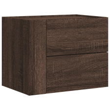 vidaXL barna tölgy színű falra szerelhető éjjeliszekrény 45x30x35 cm (848337) bútor