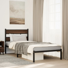 vidaXL barna tölgy színű fejtámlás ágykeret matrac nélkül 100 x 200 cm ágy és ágykellék
