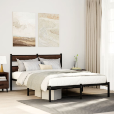 vidaXL barna tölgy színű fejtámlás ágykeret matrac nélkül 140 x 200 cm ágy és ágykellék