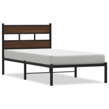 vidaXL barna tölgy színű fejtámlás ágykeret matrac nélkül 90 x 200 cm (4017144) ágy és ágykellék