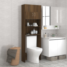 vidaXL barna tölgy színű fürdőszobaszekrény 64x25,5x190 cm fürdőszoba bútor