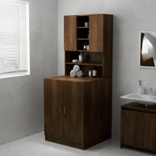vidaXL barna tölgy színű mosógépszekrény 71 x 71,5 x 91,5 cm fürdőszoba bútor