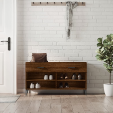 vidaXL barna tölgy színű műfa cipőpolc 102x35x55 cm bútor