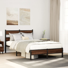 vidaXL barna tölgy színű szerelt fa ágykeret matrac nélkül 120x190 cm ágy és ágykellék