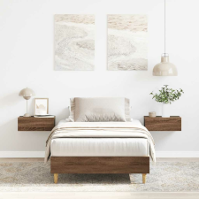 vidaXL barna tölgy színű szerelt fa ágykeret matrac nélkül 75x190 cm ágy és ágykellék