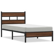 vidaXL barna tölgy színű szerelt fa ágykeret matrac nélkül 80x200 cm (4017299) ágy és ágykellék