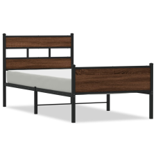vidaXL barna tölgy színű szerelt fa ágykeret matrac nélkül 90x190 cm (4017338) ágy és ágykellék