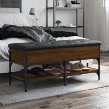 vidaXL barna tölgy színű szerelt fa cipőpolc 102 x 42 x 45 cm bútor