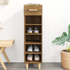vidaXL barna tölgy színű szerelt fa cipősszekrény 30 x 35 x 105 cm bútor