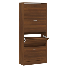 vidaXL barna tölgy színű szerelt fa cipősszekrény 63x24x147 cm (342549) bútor