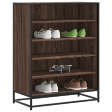 vidaXL barna tölgy színű szerelt fa és fém cipőszekrény 75x38x97,5 cm bútor