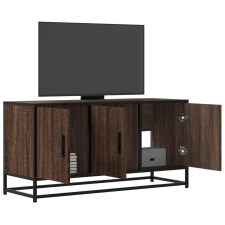 vidaXL barna tölgy színű szerelt fa és fém TV-szekrény 100x35x50 cm bútor