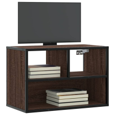 vidaXL barna tölgy színű szerelt fa és fém TV-szekrény 60x31x39,5 cm bútor