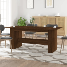 vidaXL barna tölgy színű szerelt fa étkezőasztal 180 x 90 x 76 cm bútor