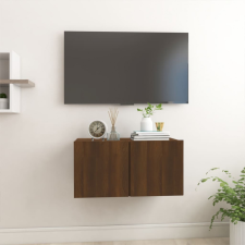 vidaXL Barna tölgy színű szerelt fa függő TV-szekrény 60 x 30 x 30 cm bútor