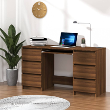 vidaXL barna tölgy színű szerelt fa íróasztal 140 x 50 x 77 cm íróasztal