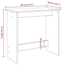 vidaXL barna tölgy színű szerelt fa íróasztal 80 x 40 x 75 cm íróasztal