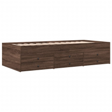 vidaXL barna tölgy színű szerelt fa kanapéágy fiókokkal 75 x 190 cm (3280894) ágy és ágykellék