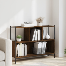 vidaXL barna tölgy színű szerelt fa könyvszekrény 102x28x77,5 cm bútor