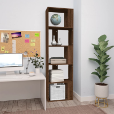 vidaXL barna tölgy színű szerelt fa könyvszekrény 45 x 24 x 160 cm bútor