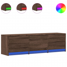 vidaXL barna tölgy színű szerelt fa LED-es TV-szekrény 140x34x40 cm (852249) bútor