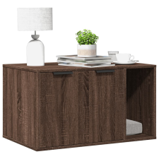 vidaXL barna tölgy színű szerelt fa macskaalomdoboz 80 x 50 x 45 cm macskafelszerelés