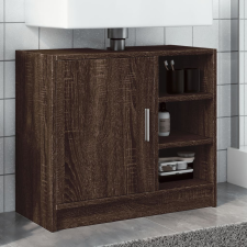 vidaXL barna tölgy színű szerelt fa mosdószekrény 63 x 29 x 55 cm fürdőszoba bútor