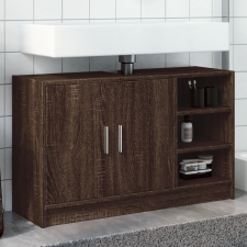 vidaXL barna tölgy színű szerelt fa mosdószekrény 90 x 29 x 55 cm fürdőszoba bútor