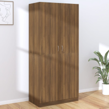 vidaXL barna tölgy színű szerelt fa ruhásszekrény 90x52x200 cm bútor