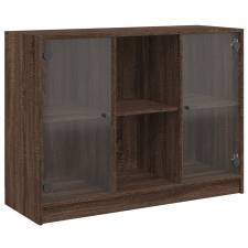 vidaXL barna tölgy színű szerelt fa tálalószekrény 102x37x75,5 cm (3295877) bútor