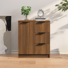 vidaXL barna tölgy színű szerelt fa tálalószekrény 60 x 30 x 70 cm bútor