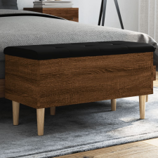 vidaXL barna tölgy színű szerelt fa tárolópad 82x42x46 cm bútor