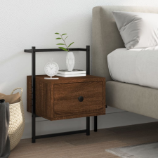 vidaXL barna tölgyszínű fali műfa éjjeliszekrény 35x30x51 cm bútor