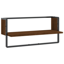 vidaXL barna tölgyszínű fali polc rúddal 65 x 25 x 30 cm (836292) bútor