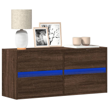 vidaXL barna tölgyszínű fali TV-szekrény LED-del 100x31x45 cm bútor