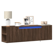 vidaXL barna tölgyszínű fali TV-szekrény LED-del 135x31x39,5 cm bútor