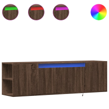 vidaXL barna tölgyszínű fali TV-szekrény LED-del 135x31x39,5 cm (852389) bútor