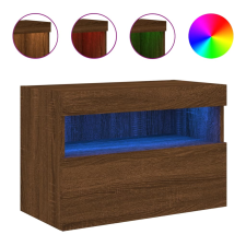 vidaXL barna tölgyszínű fali TV-szekrény LED-del 60 x 30 x 40 cm (837195) bútor