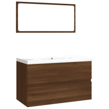 vidaXL barna tölgyszínű fatermék fürdőszobai bútorgarnitúra (3120350) fürdőszoba bútor