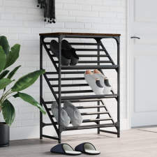 vidaXL barna tölgyszínű műfa cipőtartó 60x30x85 cm bútor
