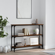 vidaXL barna tölgyszínű műfa tálalóasztal 100x22,5x75 cm bútor